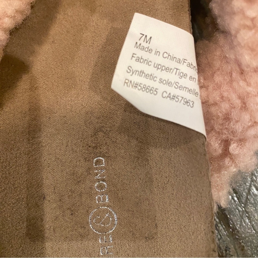 Treasure & Bond Teddy Blush Cork Faux Shearling Fleece Sandals Slides Slippers 7 - Picture 6 of 8